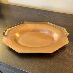 Vintage Hammered Copper Tray Bowl Craftsman Arts& Craft